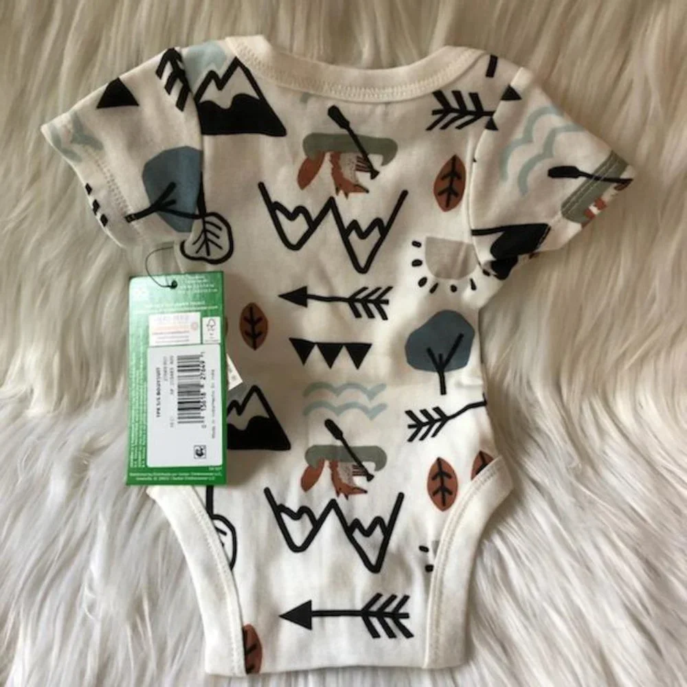 Woodland Critter Baby Onesie/Bib Set